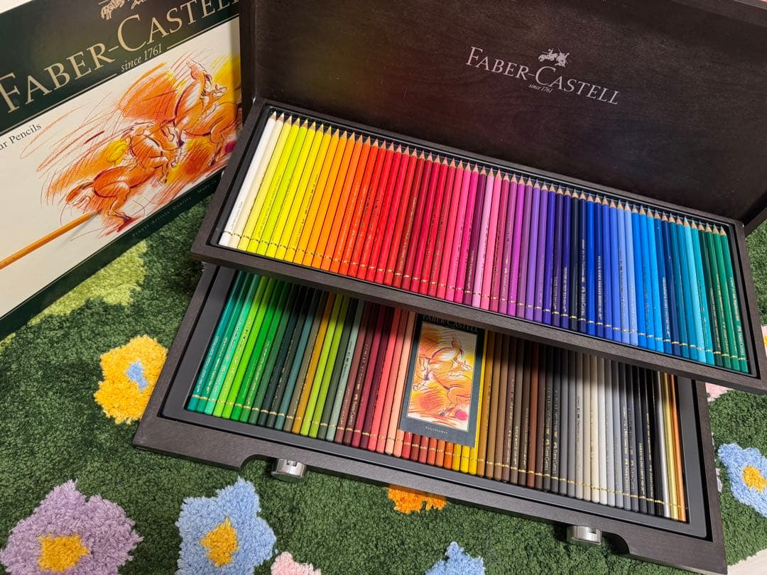 FABER-CASTELL ポリクロモス　木箱 120色　水彩色鉛筆セット