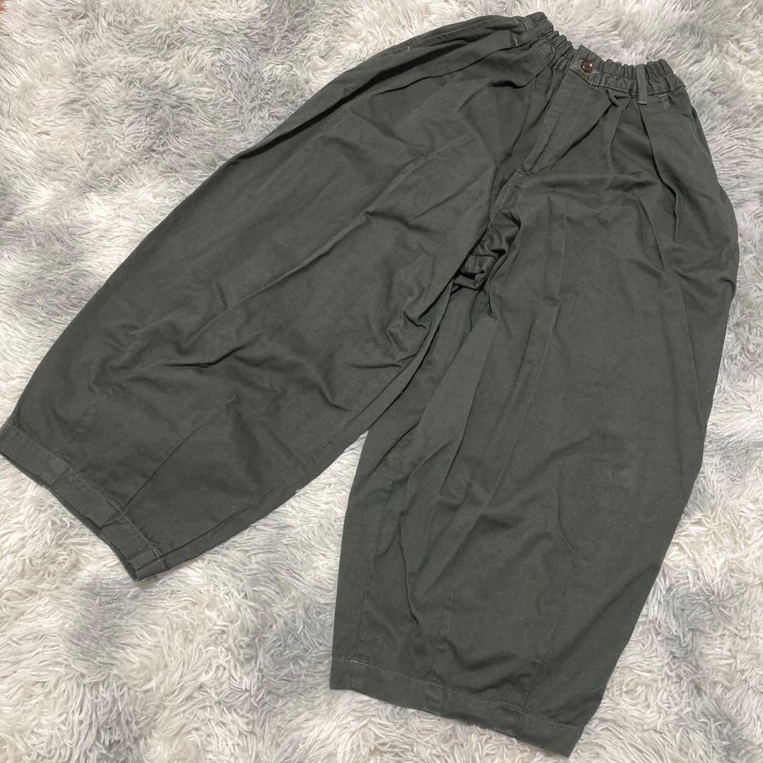 ★ハーベスティ★HARVESTY サーカスパンツ【M】ミリタリー カーキ ゴム
