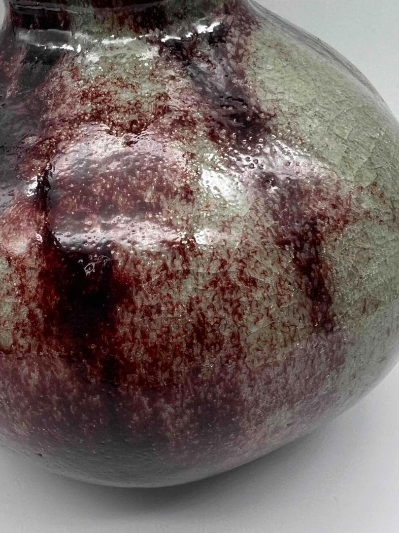 清時代　鈞窯　窯変釉　瓢箪瓶　唐物　古賞物　中国古美術　骨董品(B-96)