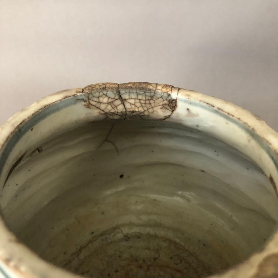 中国骨董　南海古陶　安南　ベトナム　青花染付　壺　花瓶　アンティーク　陶器　中国