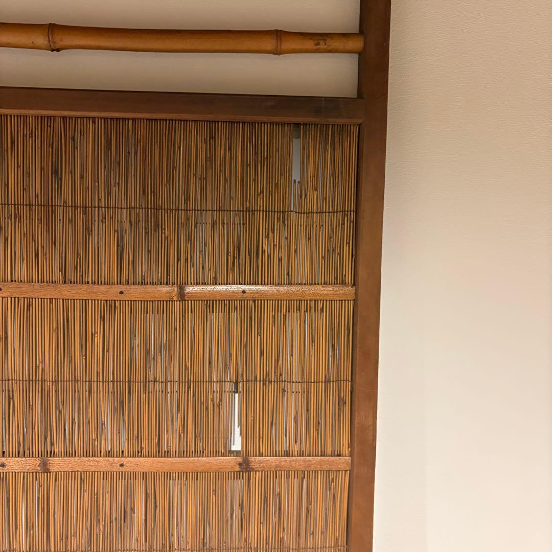 古い建具 1枚 簾戸 すど 葦戸よしど 夏障子 御簾戸 1/2