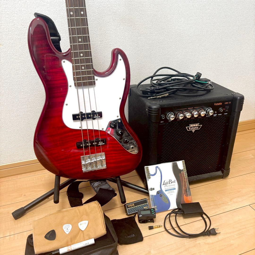 送料無料✨ BUSKERS バスカーズ エレキベース 初心者セット アンプ付