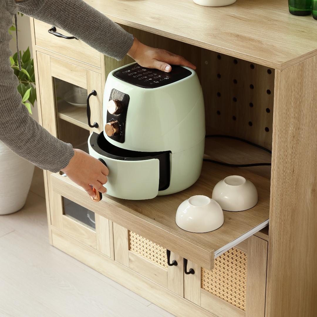 キッチンカウンター 食器棚 キッチンキャビネット レンジ台 　NATURAL