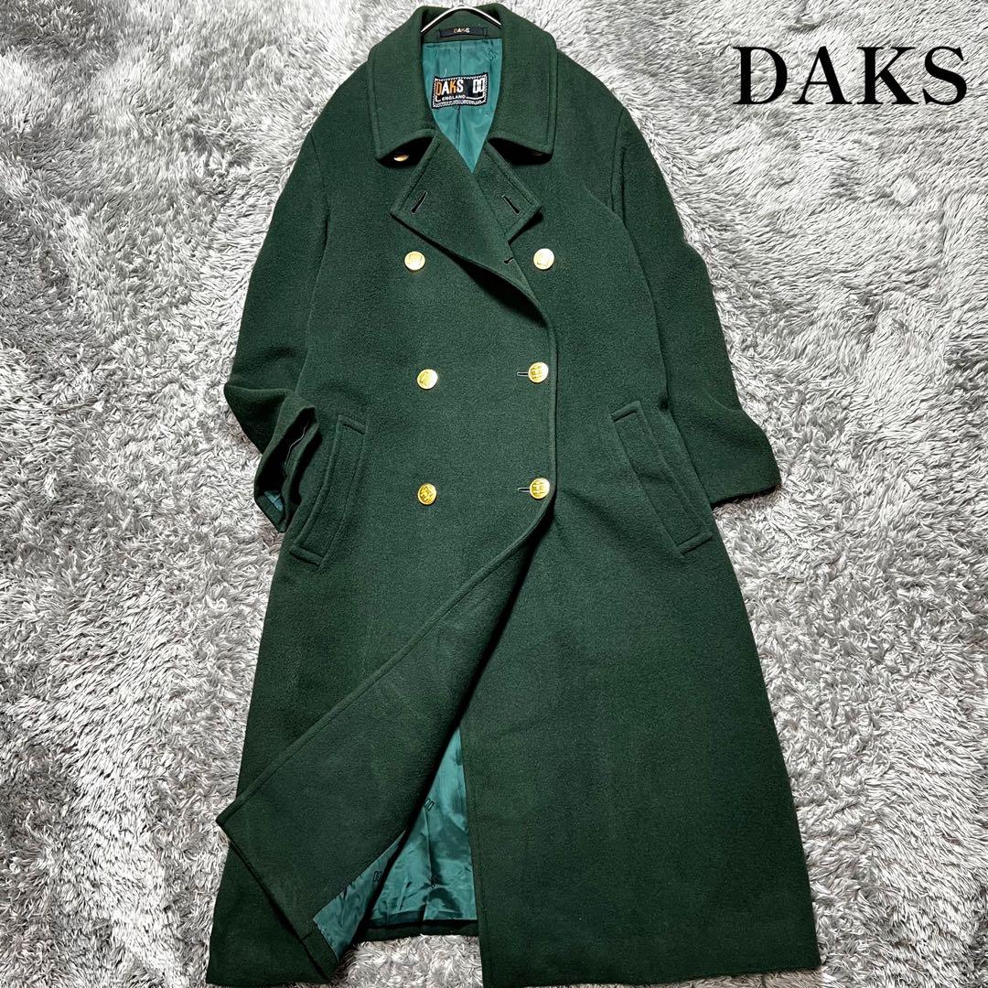 DAKS カシミヤ 金ボタン ダブルブレスト チェスターコート L相当 美品