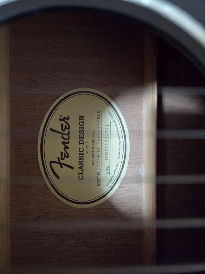 【美品】Fender アコースティックギター CC-60S/BLK