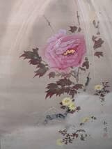 【真作】掛軸　伊藤柳荘　寒牡丹　冬の風情漂う花鳥画　逸品　共箱入　T102