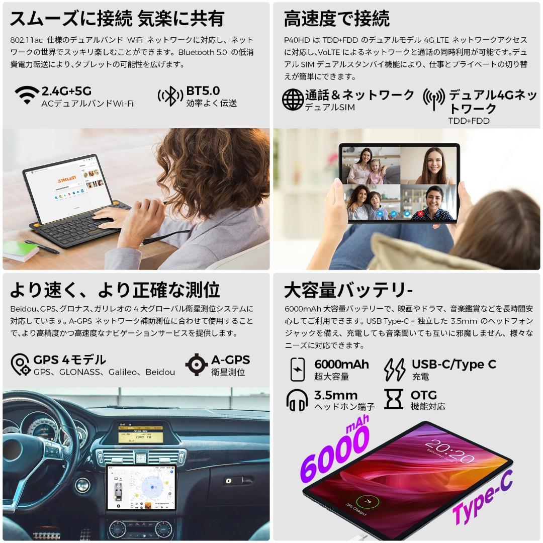 専用ケース付 10.1インチ タブレット