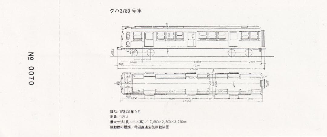 1981京王帝都電鉄2700型車両さよなら記念乗車券
