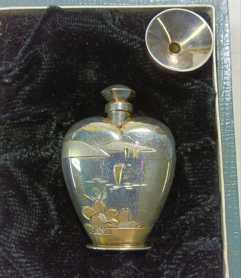 SILVER 950　シルバーアトマイザー　香水入れ　ミニ漏斗付き　香水瓶　銀製