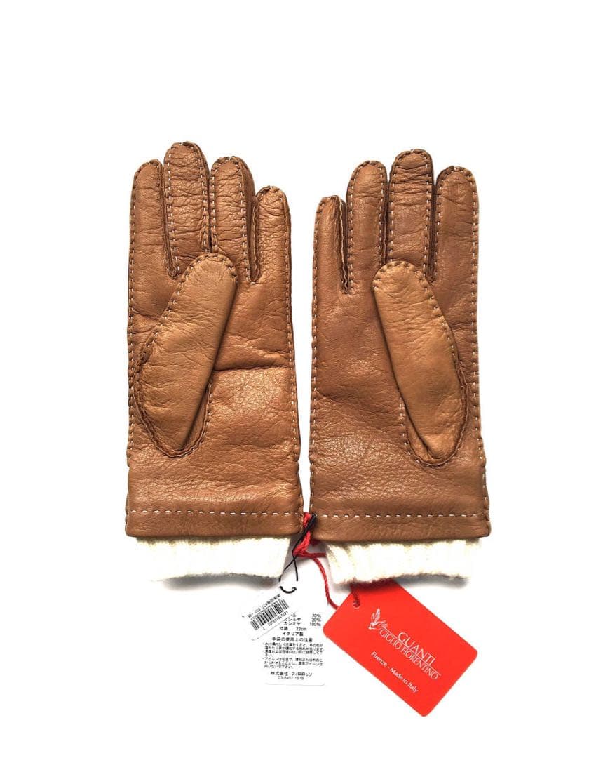 新品 グアンティジリオフィオレンティーノ 8 グローブ 手袋 ディアスキン 鹿革