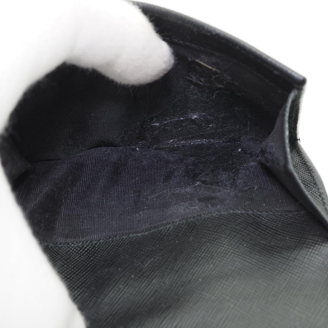 PRADA プラダ 二つ折り財布 サフィアーノ 三角ロゴ ブラック 黒