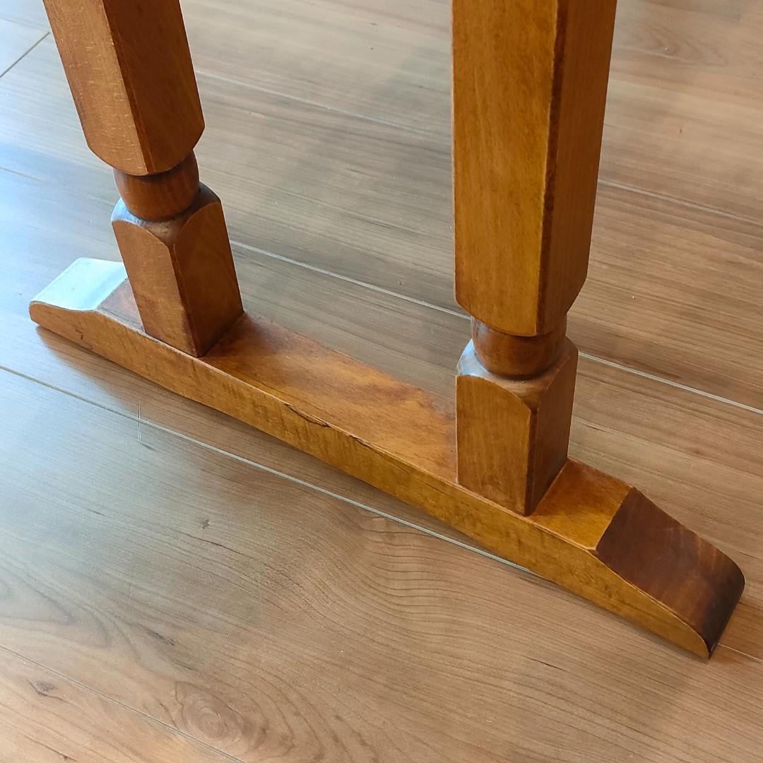 ヴィンテージ　サイドテーブル　天然木　ワークデスク　棚付き