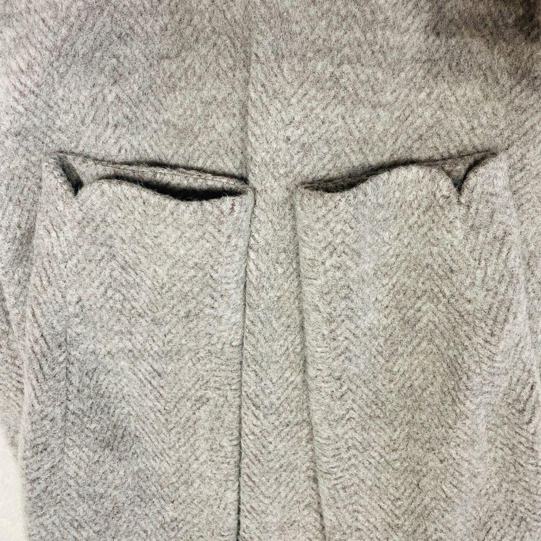 【定価16万】ルブーケ LE bouquet ロングコート ヘリンボーン グレー