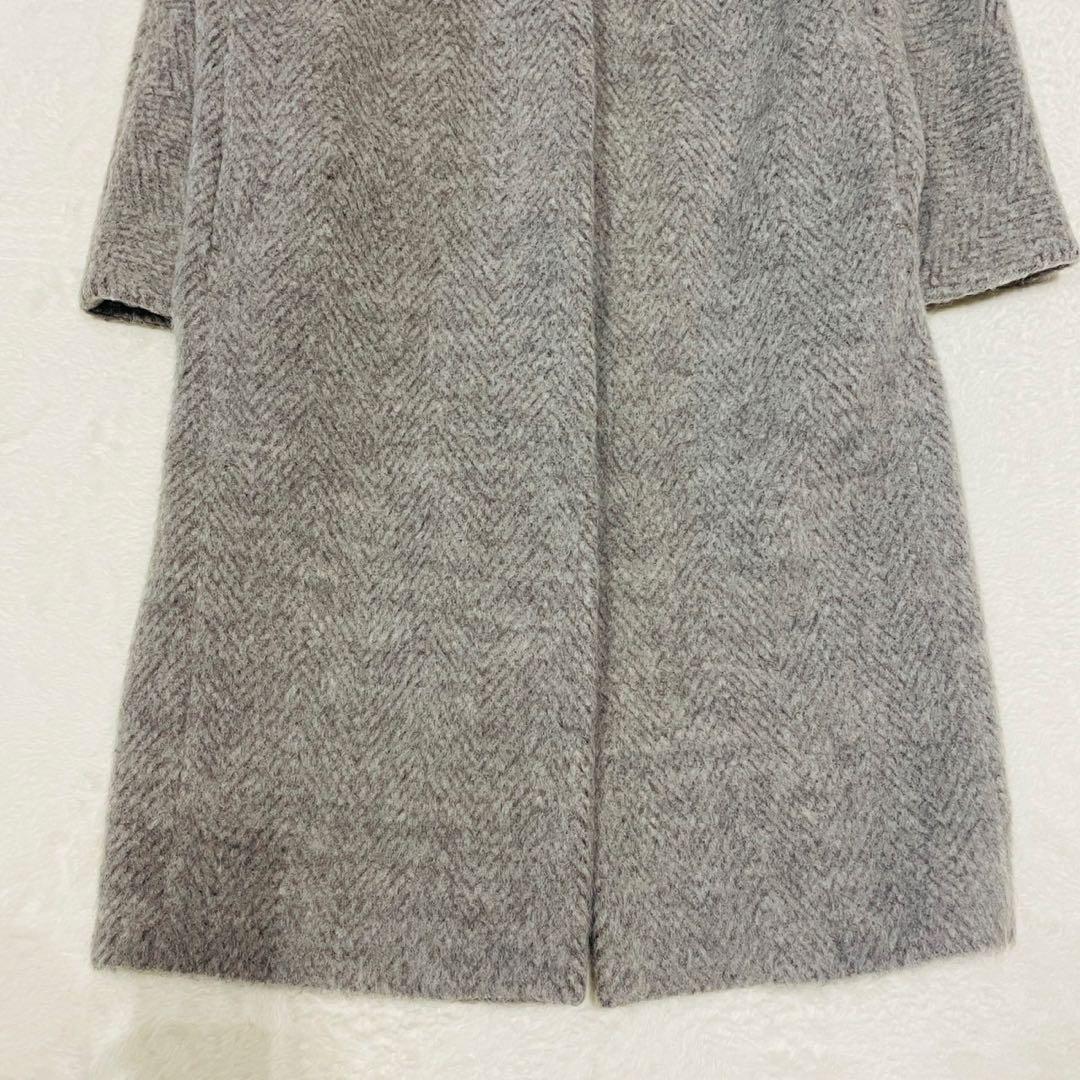 【定価16万】ルブーケ LE bouquet ロングコート ヘリンボーン グレー