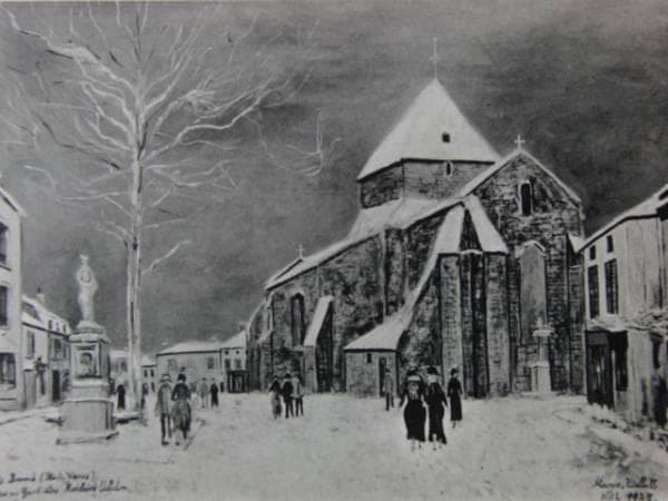 ユトリロ、希少・画版、版上サイン入、額付、Nｏ1184