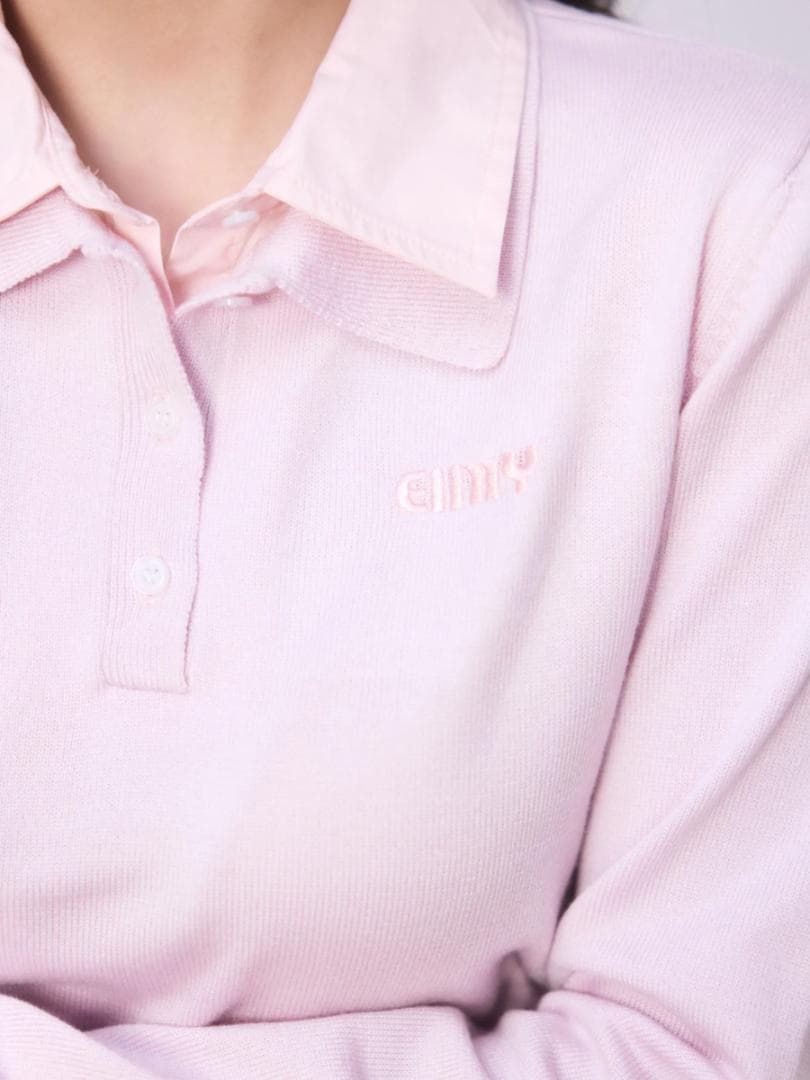 Eimy Istoire ダブルカラーデザインニット PINK FREE 美品