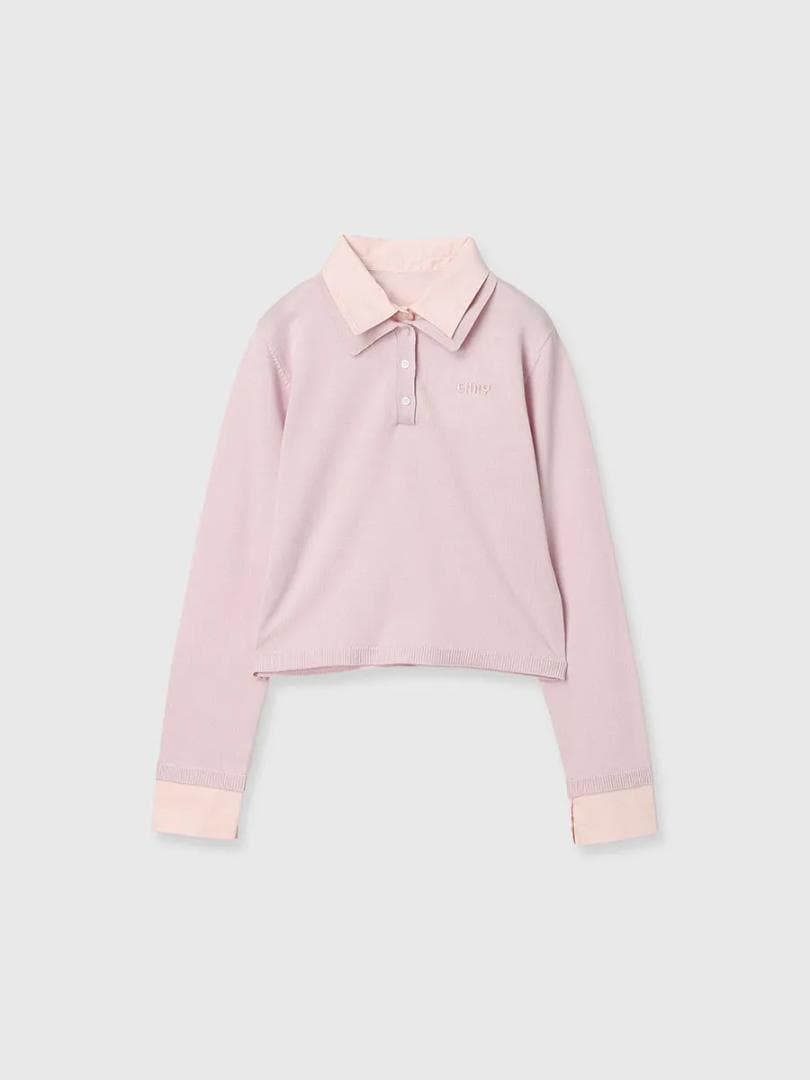 Eimy Istoire ダブルカラーデザインニット PINK FREE 美品