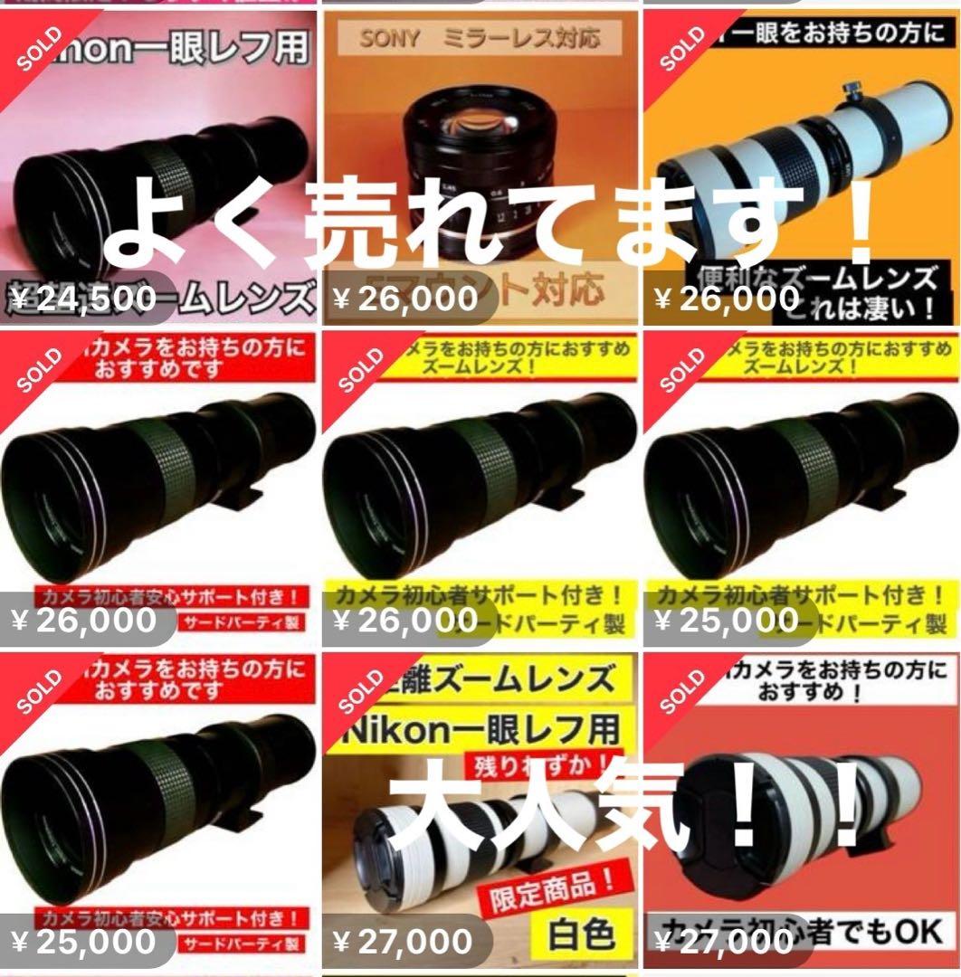Canon EOSRシリーズ対応！望遠レンズ！これは凄い！袋付き！アダプター付き