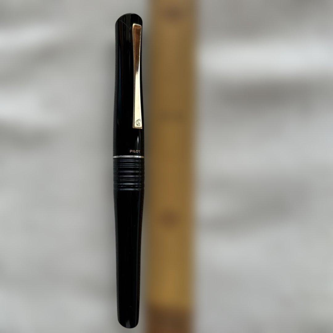 パイロット万年筆　2000年代　14金 細字　バンブー　ブラック