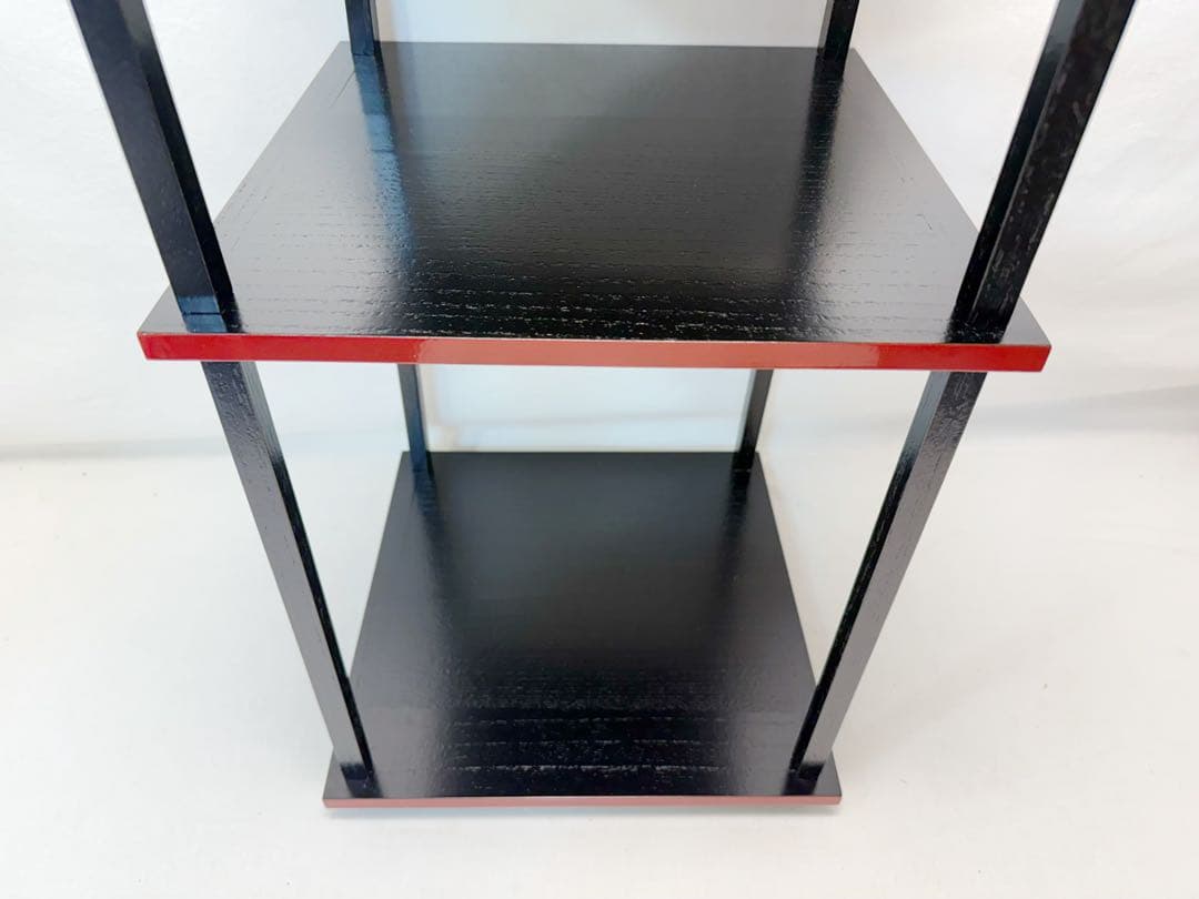 茶道具 更好棚 玄々斎好写 二重棚 爪紅 組み立式 紙箱