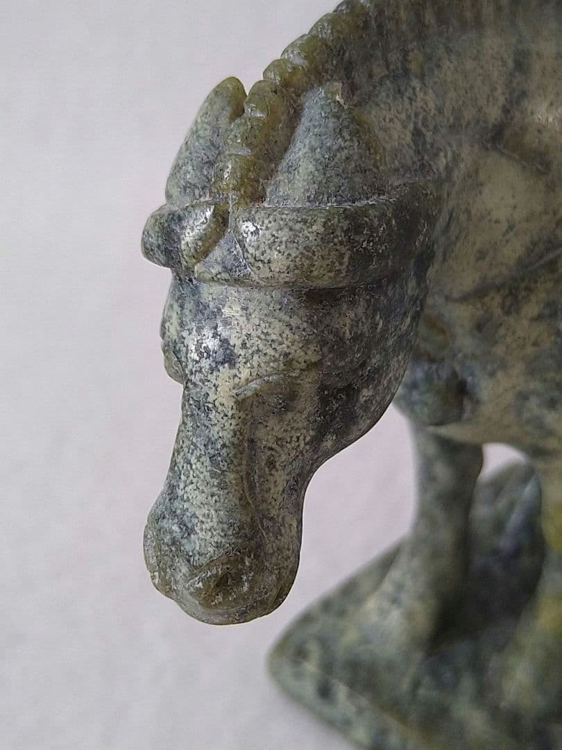 馬 石彫刻 中国 天然石 オブジェ アンティーク