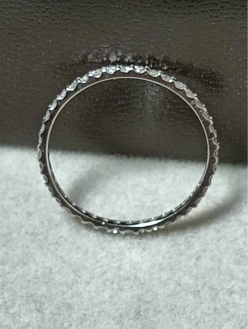Pt900 天然ダイヤモンド 0.22ct フルエタニティリング