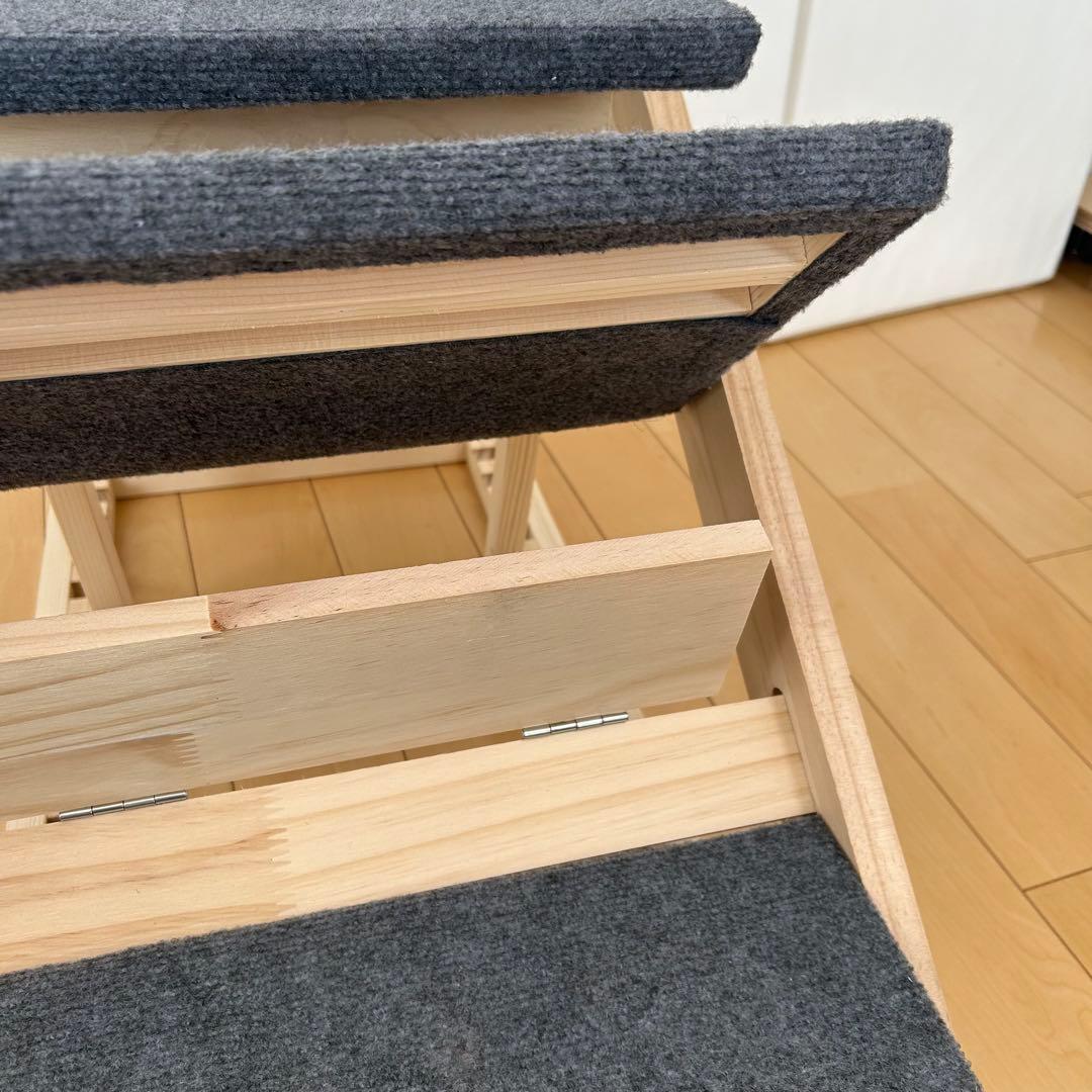 ペットスロープ ステップ ペット用 折り畳み 高さ調節 介護 老犬 階段