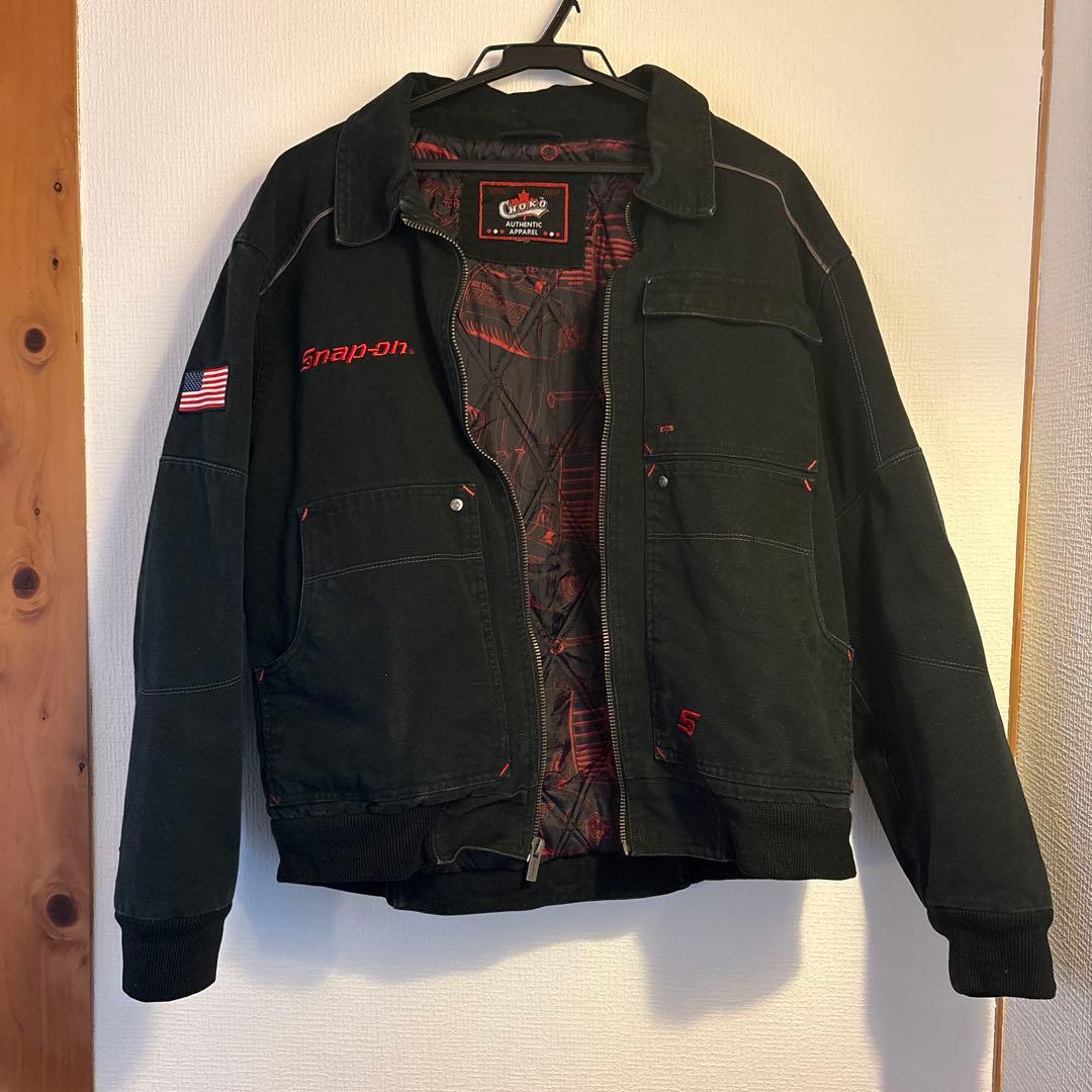 Snap-on 黒 コットンジャケット