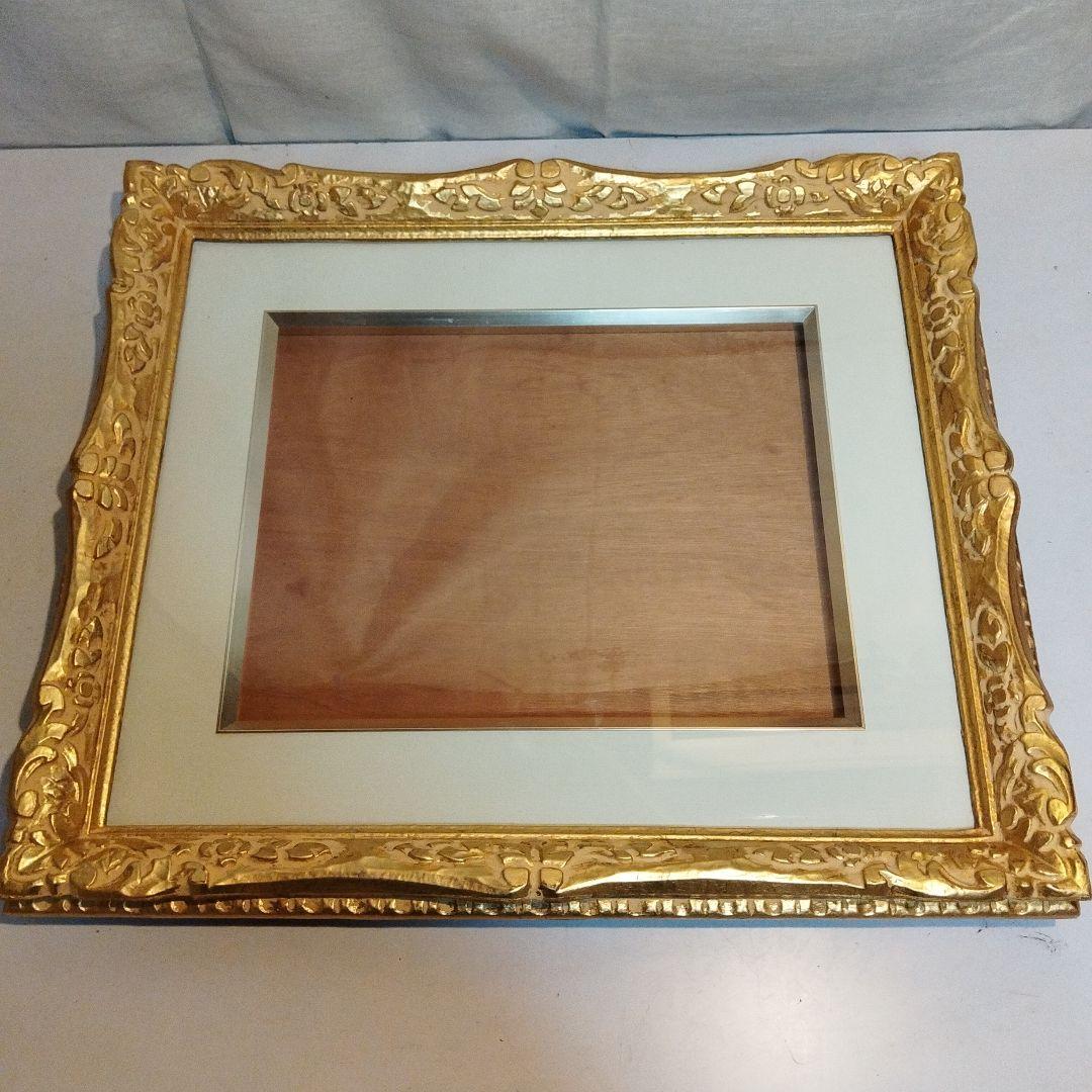 油絵　金　F6 額縁　ガラス使用