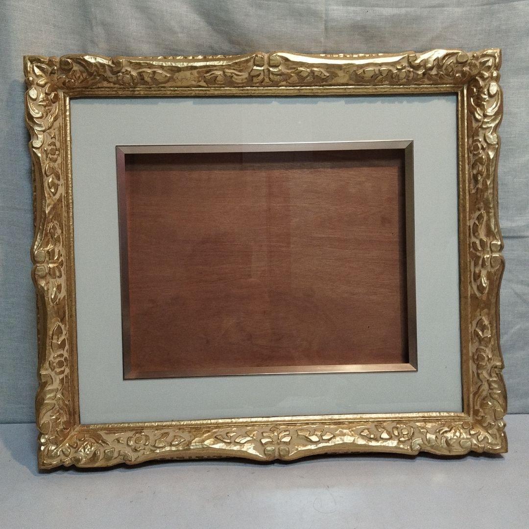 油絵　金　F6 額縁　ガラス使用