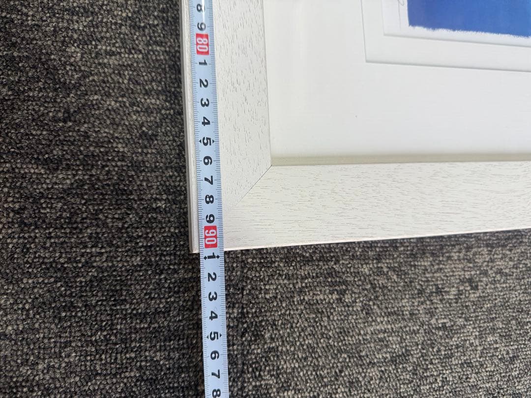 【 青の時間 】 渡辺宏 絵画 版画 修復歴等なし