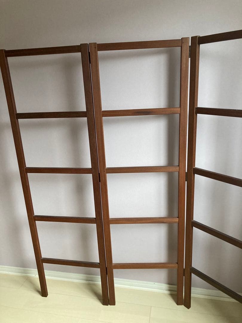 木製三連衝立　作品展示　パーテーション