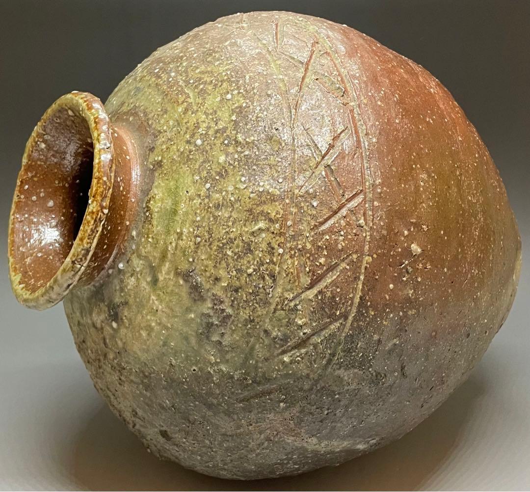 信楽焼　桧垣文壷　在銘　31cm 　　　n698