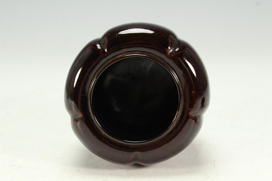 茶道具 時代 漆 阿古駄 茶器 φ7cm(K-YC385)