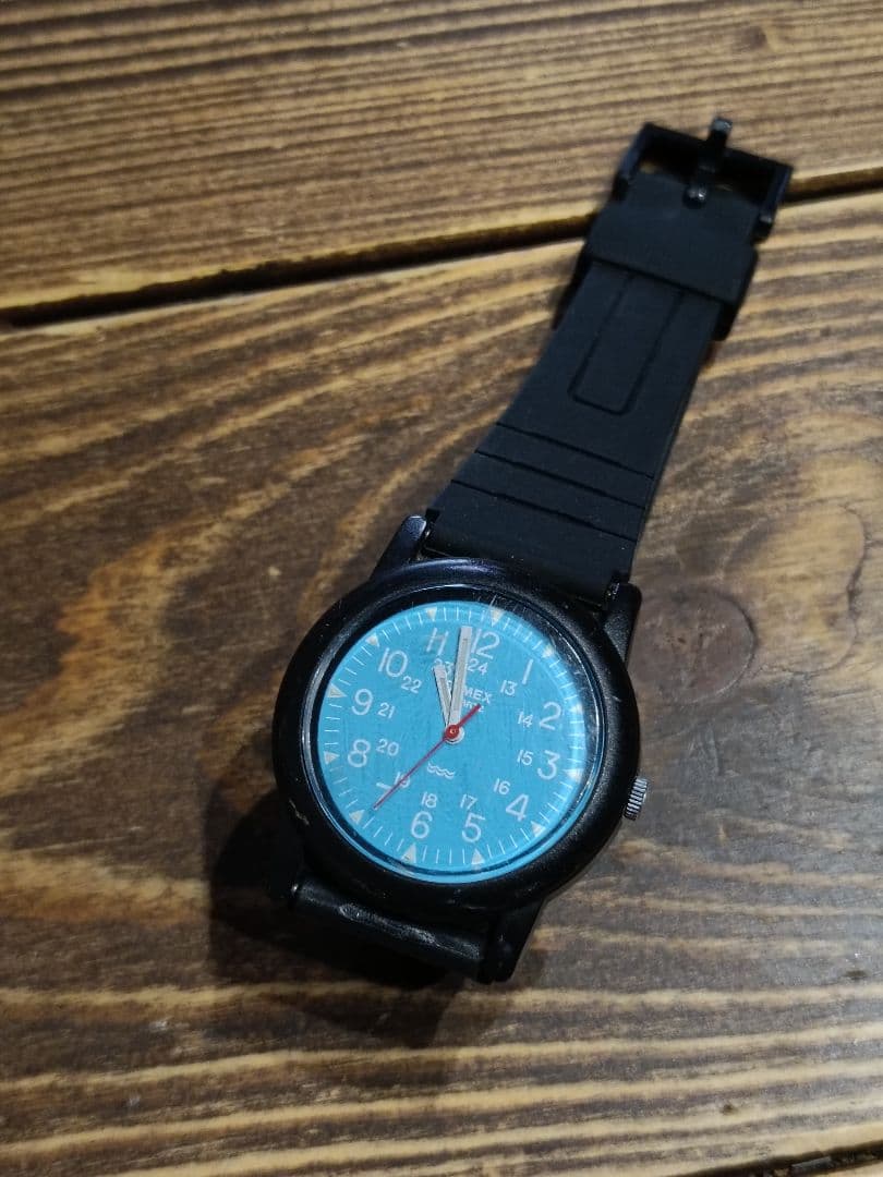 ジ*イ様 TIMEX■キャンパー腕時計■ブルー水色スカイブルー青ライトブルー文字