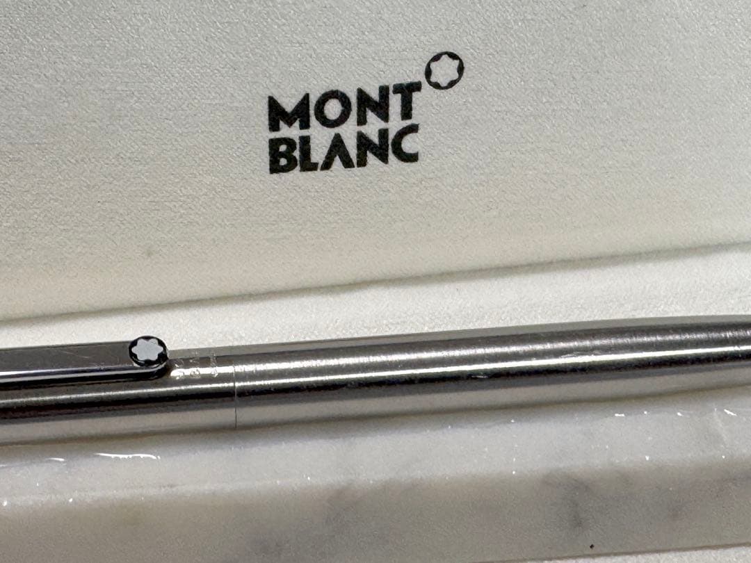 【新品同様】MONT BLANC 1990S シルバーボールペン　スリムライン