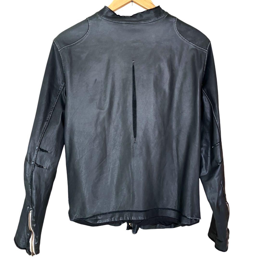 【美品】 Sisii シシ 本革 牛革 ライダースジャケット ステッチ