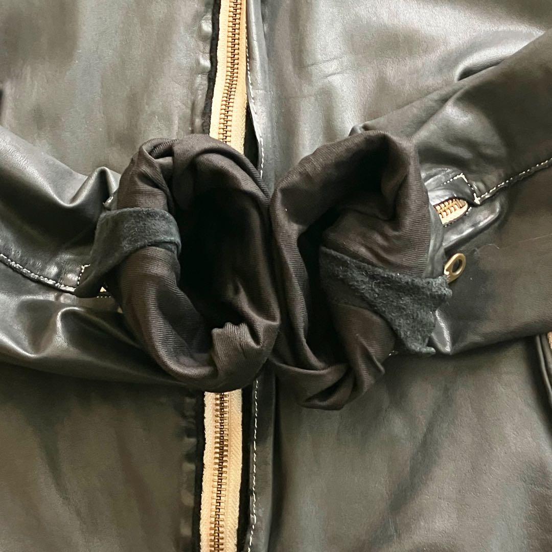 【美品】 Sisii シシ 本革 牛革 ライダースジャケット ステッチ