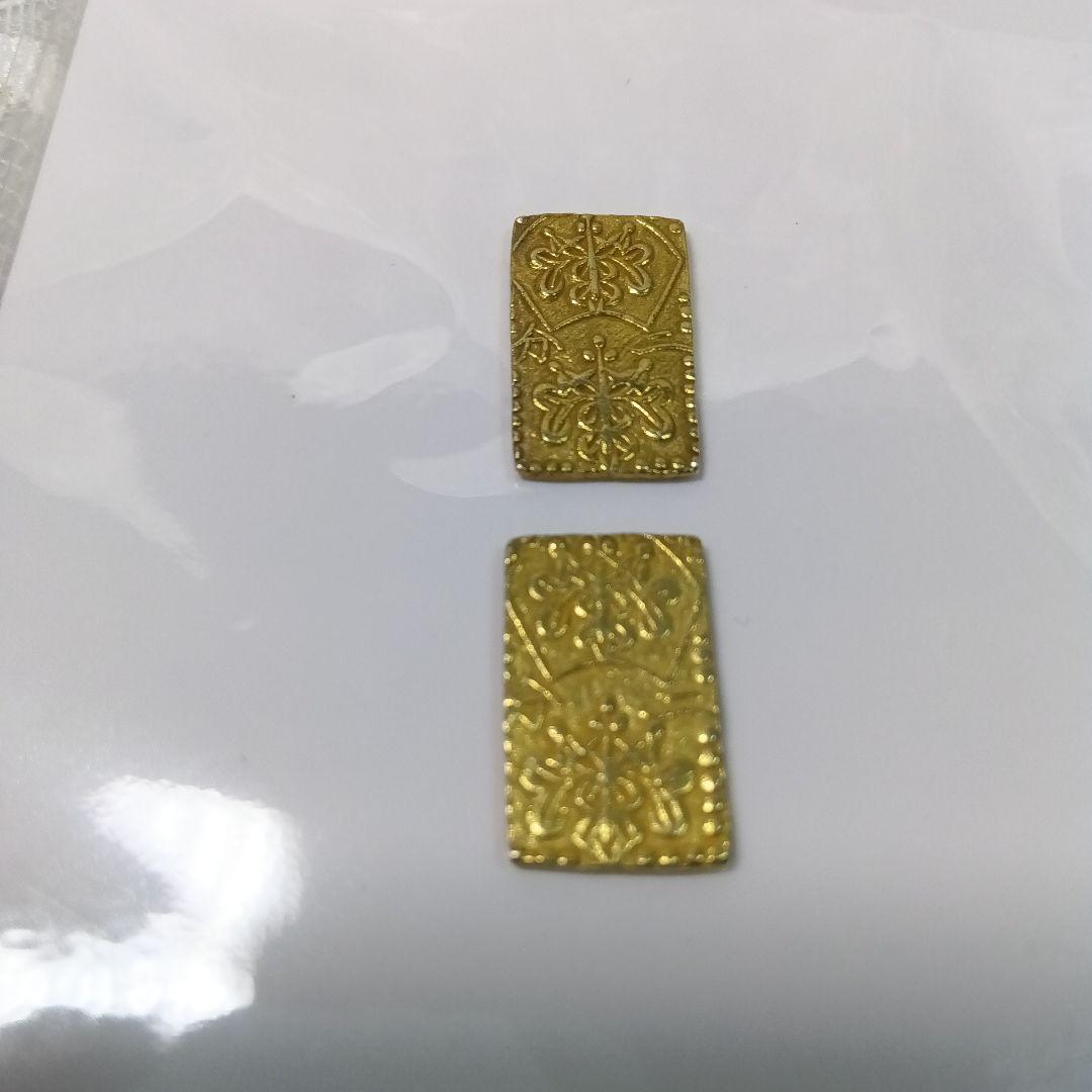 明治二分半金-割金 （保証書)付き『量目3.00g×2個』