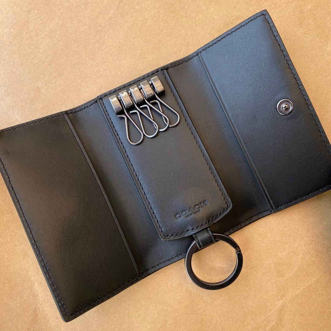 （付属品付き）コーチ　キーホルダー　キーケース　キーリング　ブラック