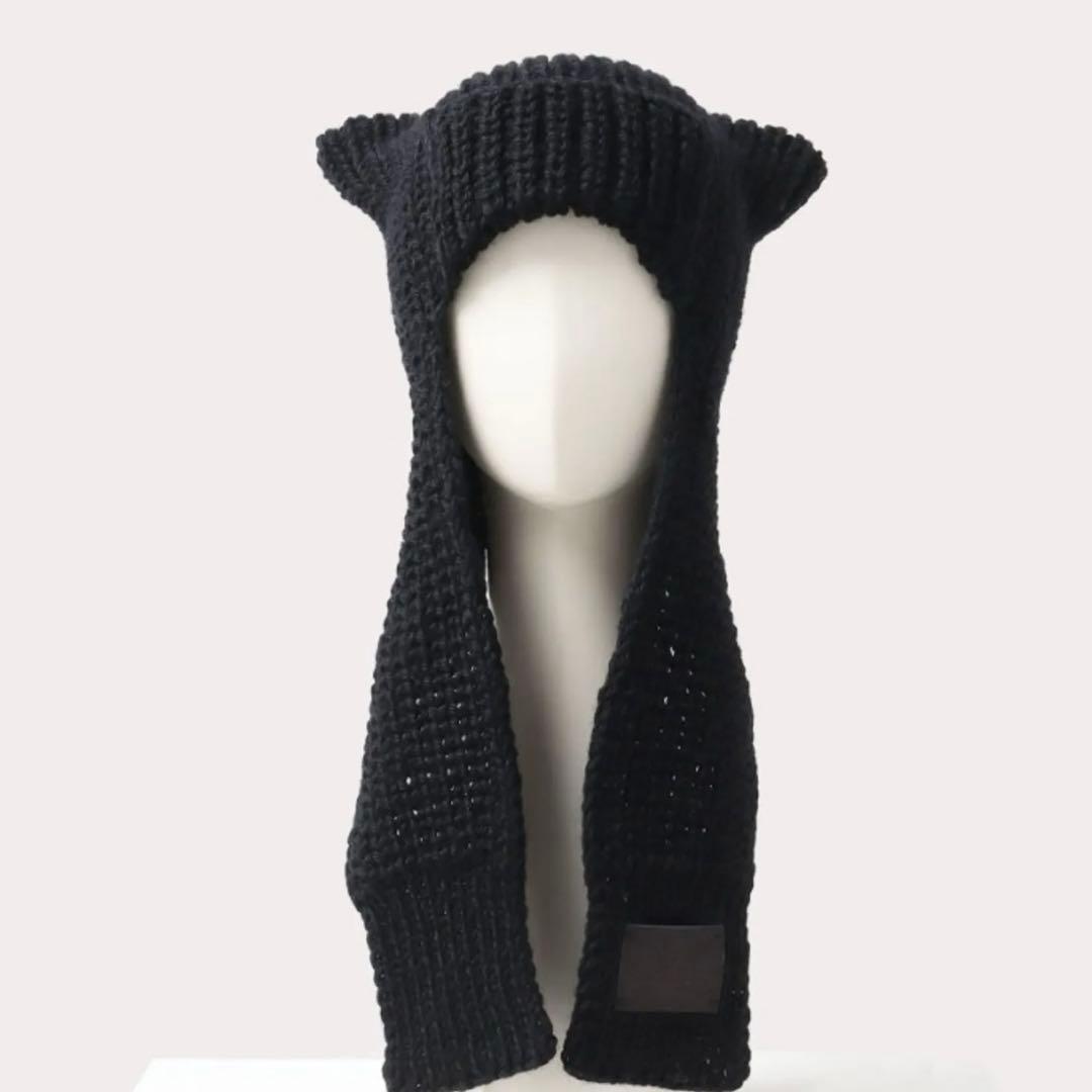 Vivienne Westwood 猫耳付きニット帽 ブラック