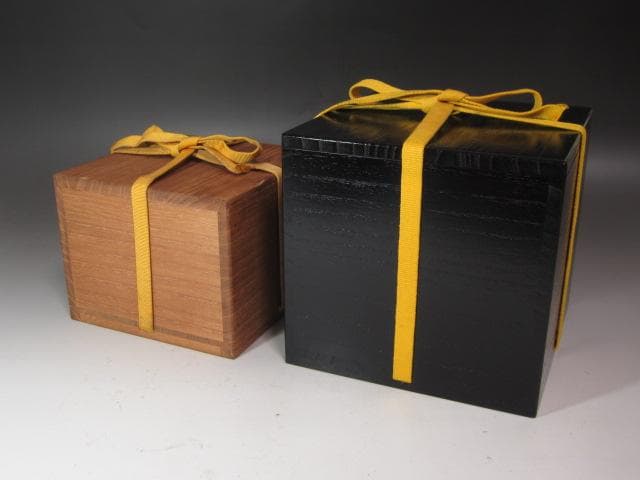 十一代楽吉左衛門　慶入　「初花」二重箱　表千家十二代惺斎花押★x552