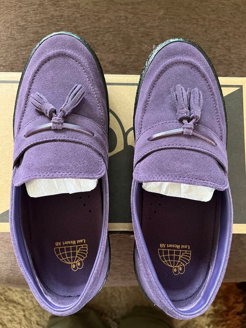 Last Resort AB suede パープル　ローファー　26.5cm