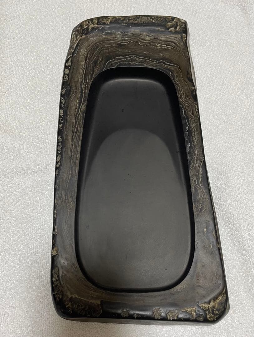 若田石　硯　硯箱　マーブル模様　ハンドメイド