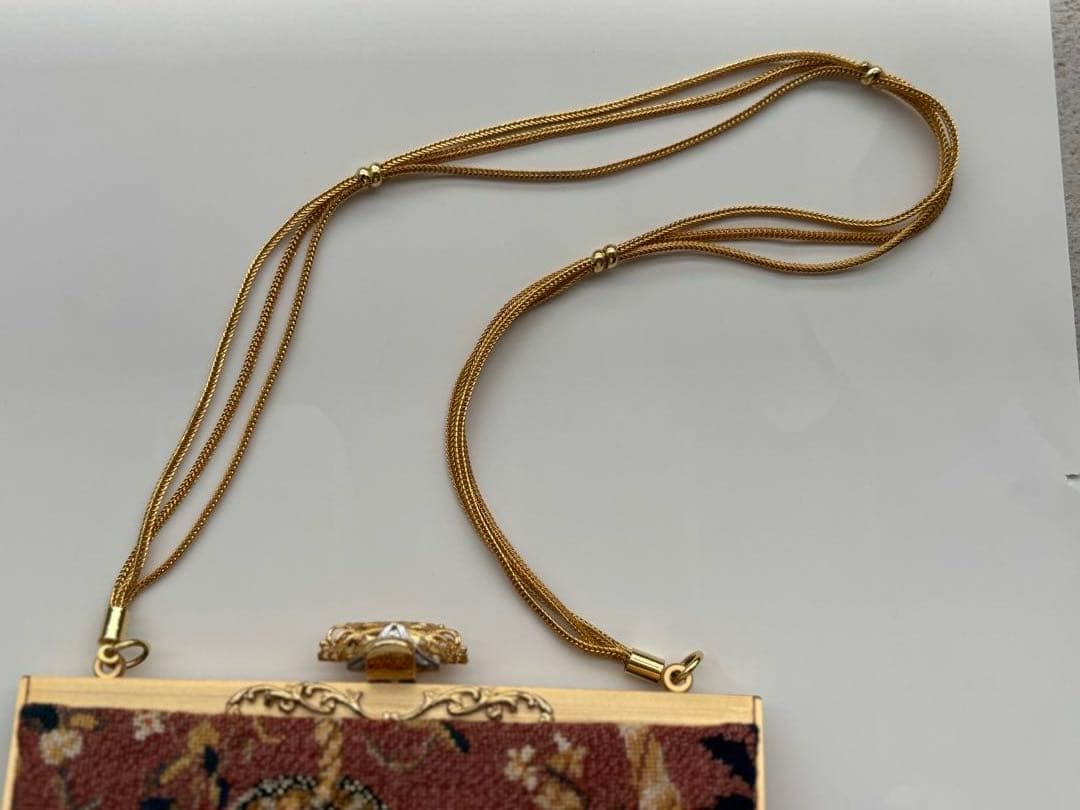 久家道子・プチポアンのタペストリー刺繍パーティーバッグ