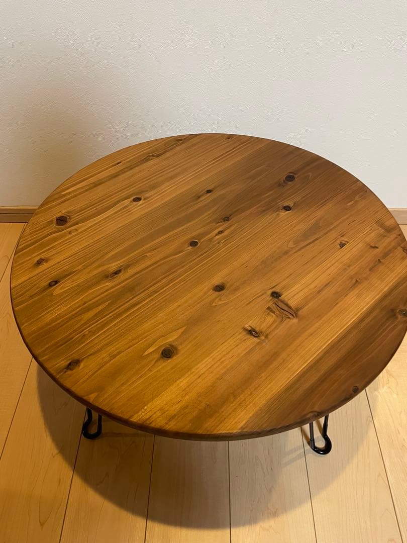 円卓　折りたたみテーブル　ちゃぶ台　アウトドアテーブル　ローテーブル　丸テーブル