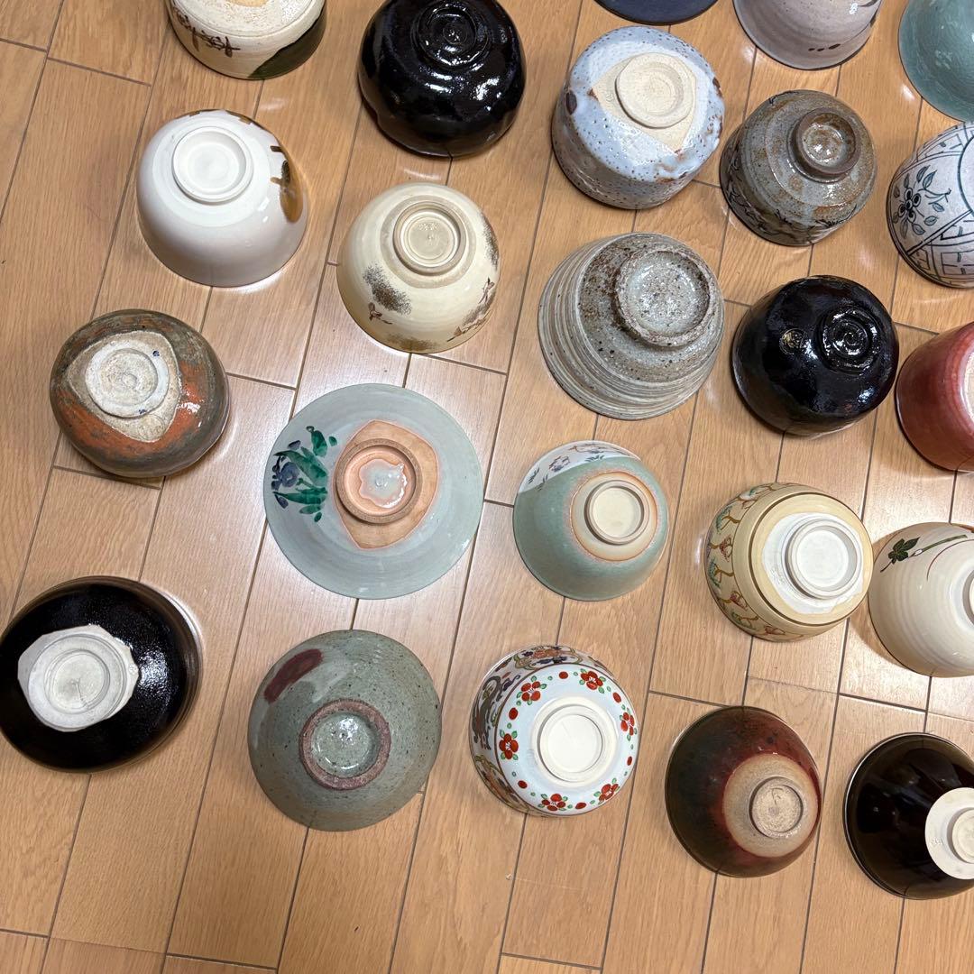 茶碗 抹茶碗 64点 茶道具 箱無し 染付 色絵 いろいろ まとめて