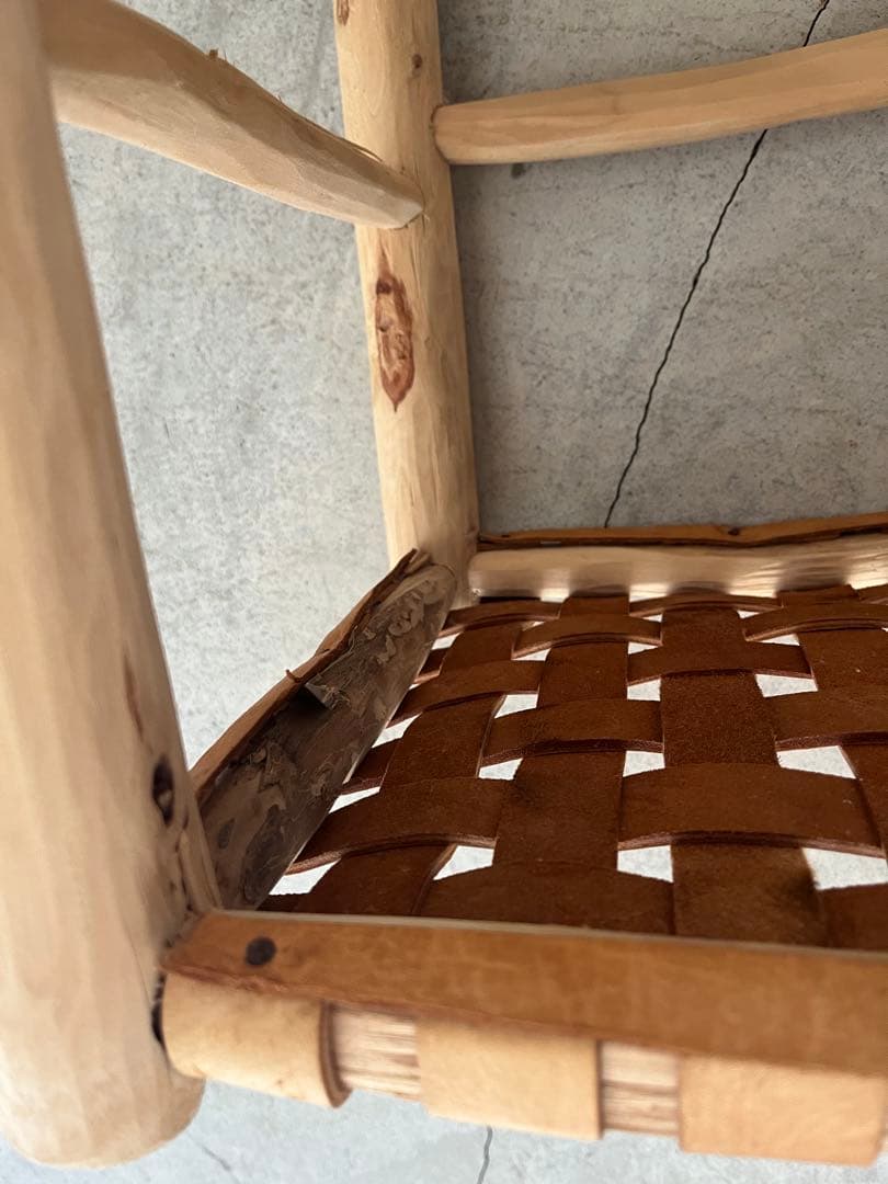 モロッコ スツール レザー