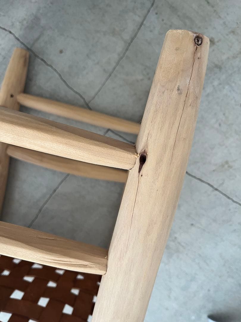 モロッコ スツール レザー