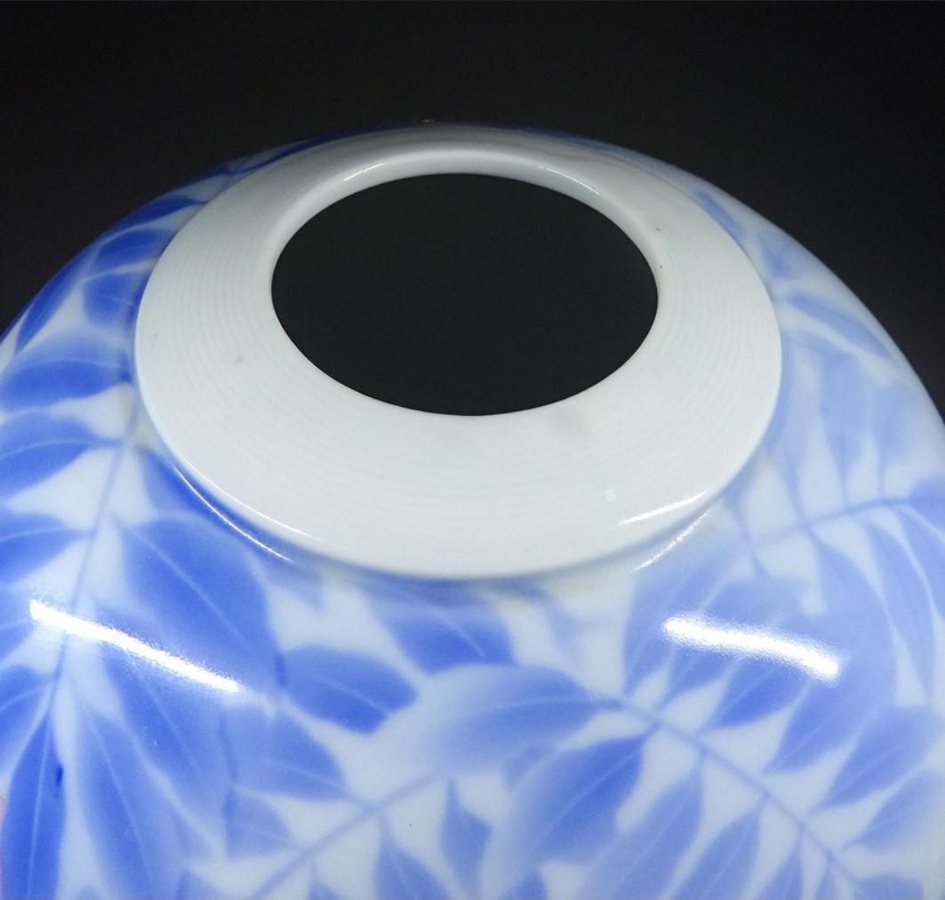 深川製磁 染付 下り藤に燕図 大花瓶 高約40.5cm 有田焼 t92783